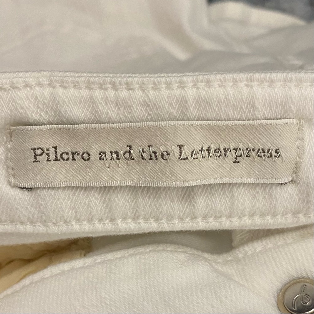 Pilcro and the Letterpress Script Jean Shorts Women’s Size 26 White Denim - Picture 7 of 10